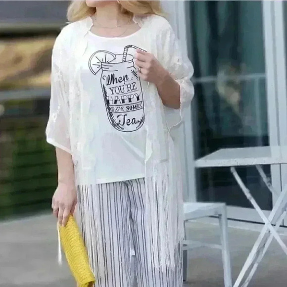 Cream Lace Kimono - Picture 9 of 12